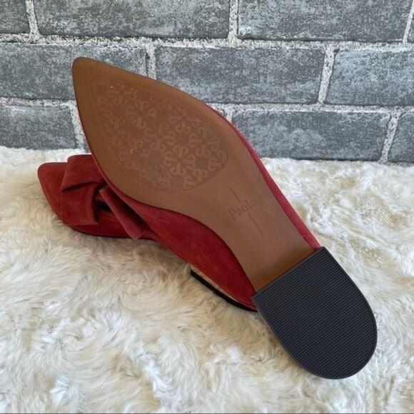 Linea Paolo Red Suede Folded Mules 5.5 - Picture 8 of 10
